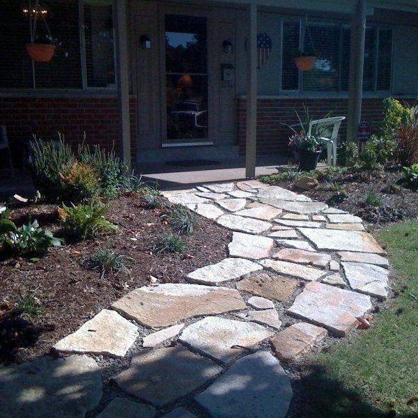 Flagstone Walkway Gallery Green Acre Sod Tulsa Sod Farm